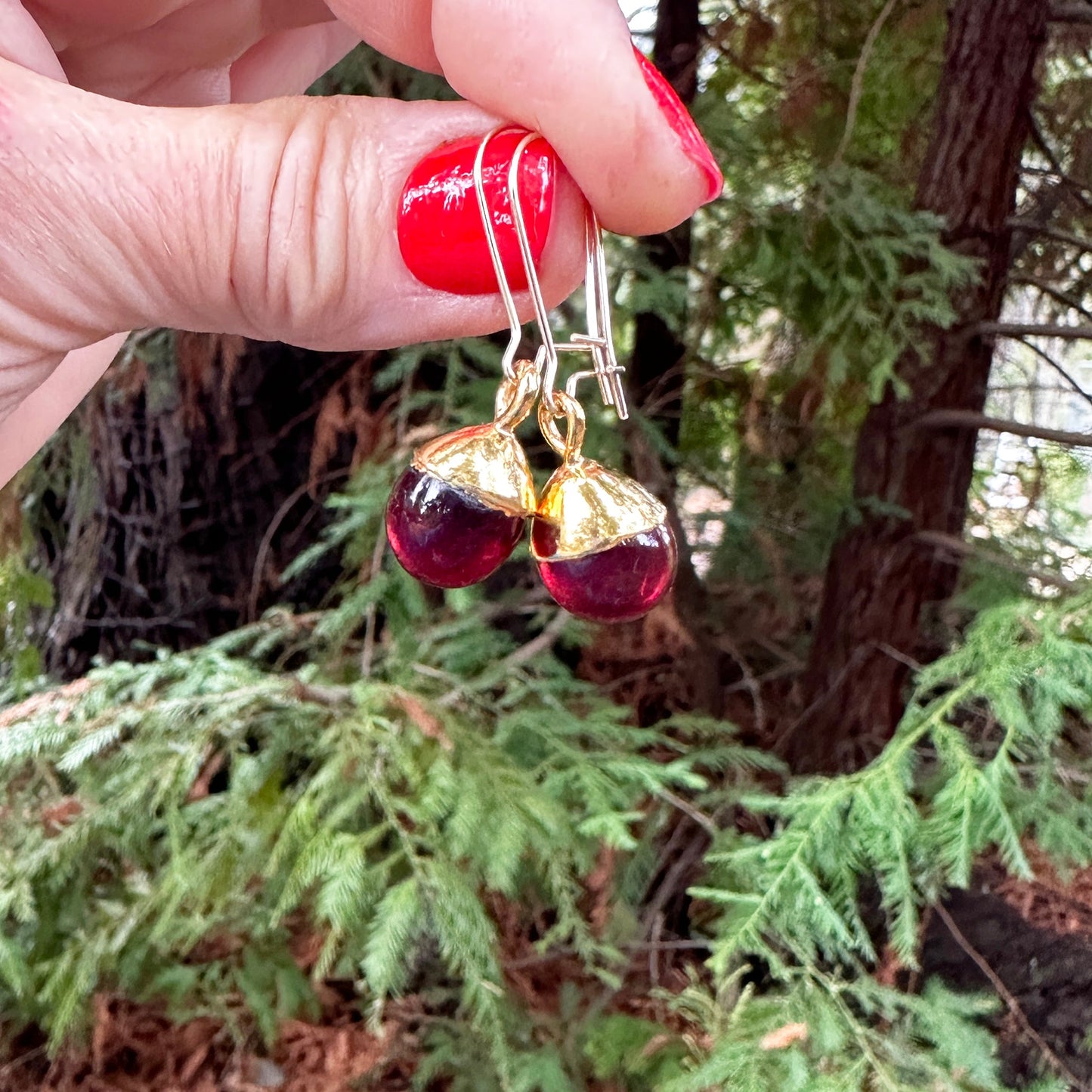 Dew Drop Earrings in Gold - The Glass Acorn