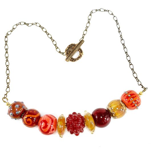 Little Bit of "Summer" Boho Bead Collector's Necklace - The Glass Acorn