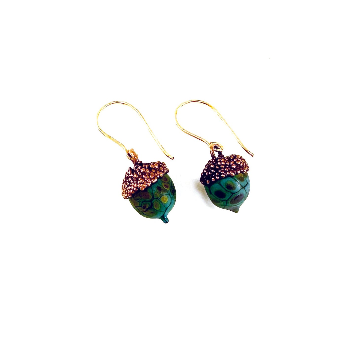 Tiny Acorn Earrings - The Glass Acorn