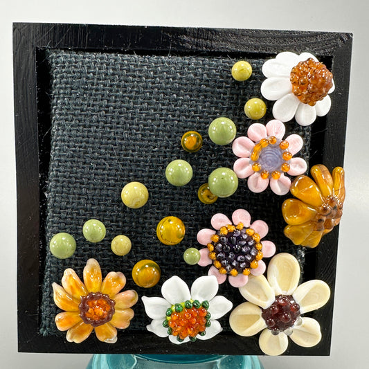 Bokeh Bouquet Glass Wall Sculpture