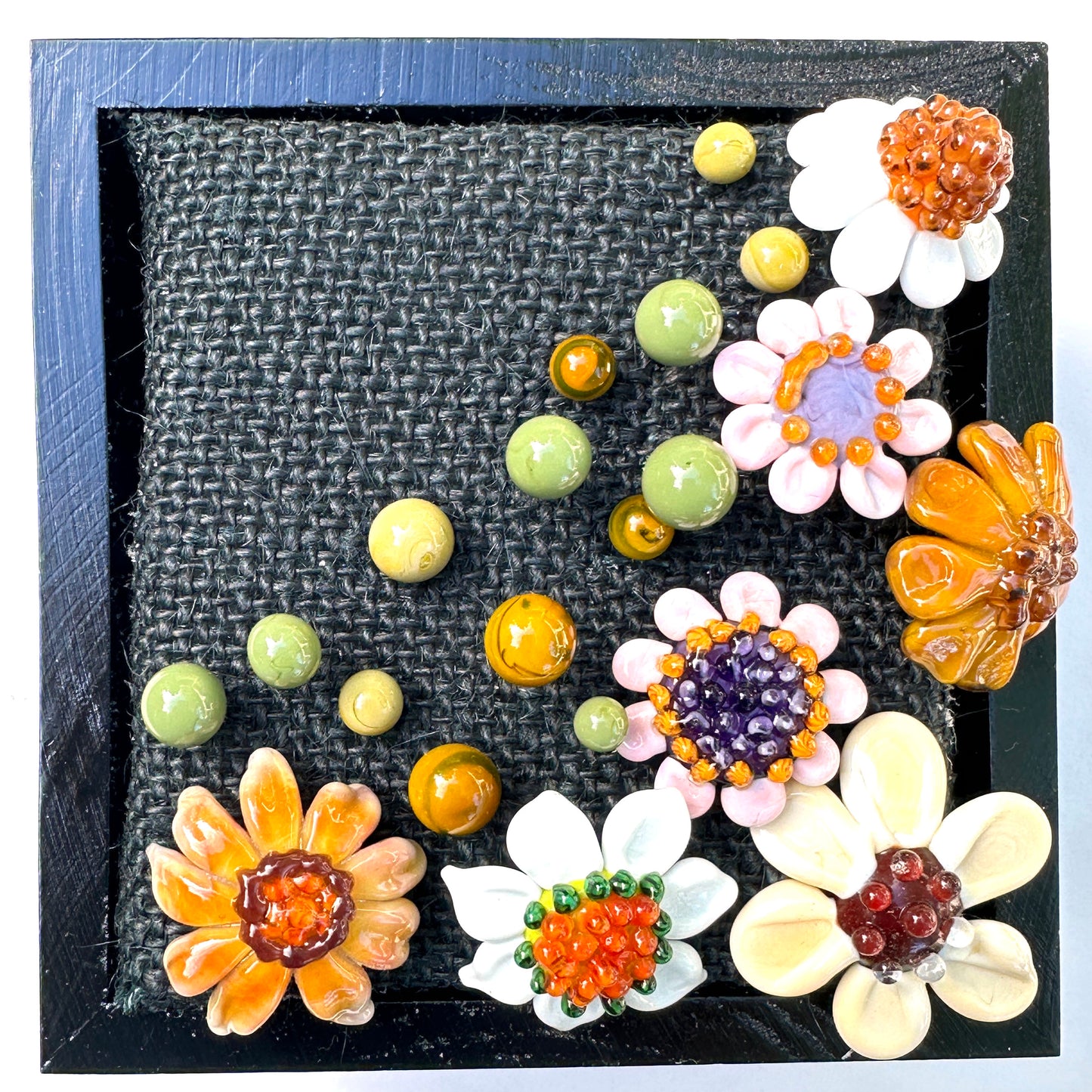 Bokeh Bouquet Glass Wall Sculpture