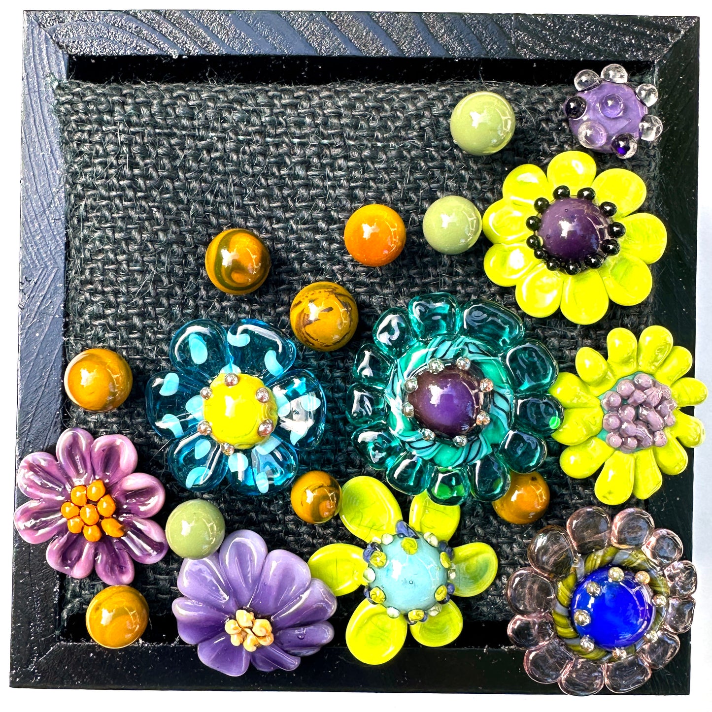 Bokeh Bouquet Glass Wall Sculpture