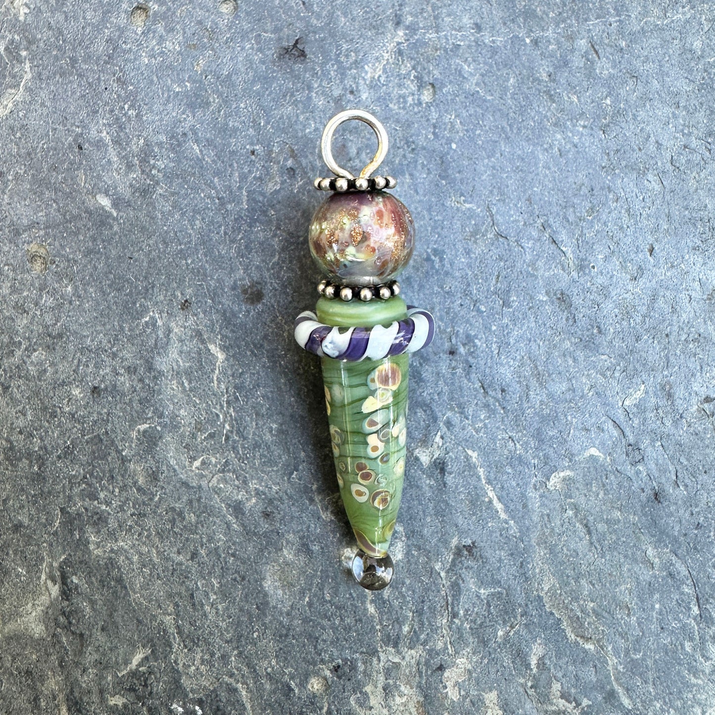 Stacked Bead Pendant in 8 Colors