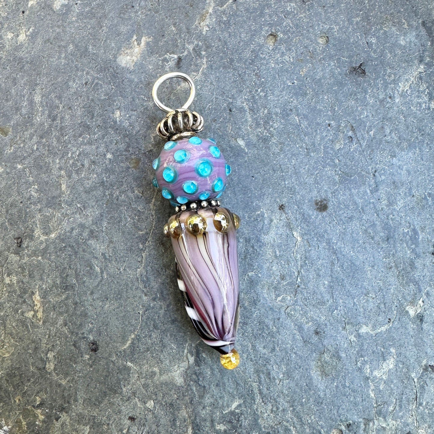Stacked Bead Pendant in 8 Colors