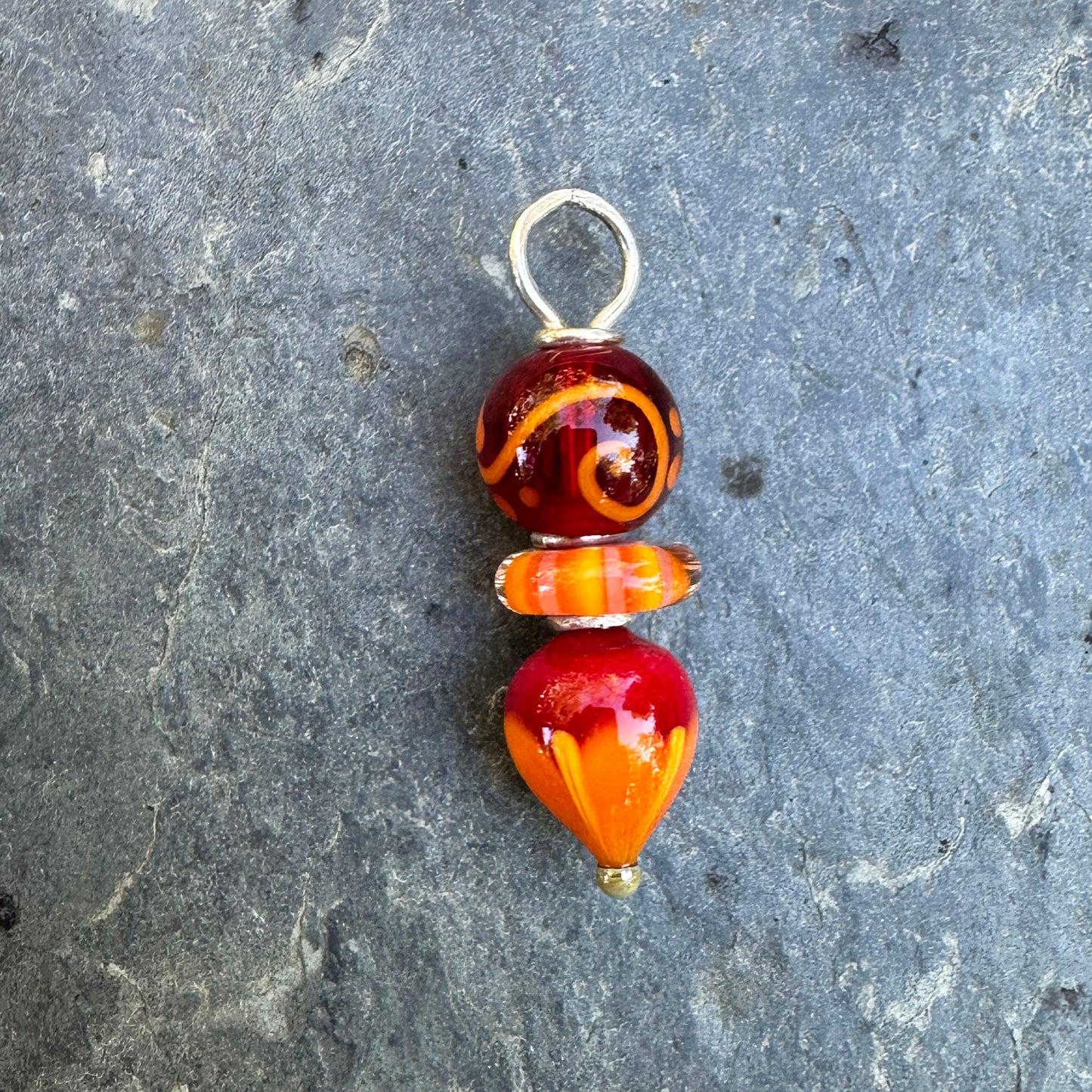 Stacked Bead Pendant in 8 Colors