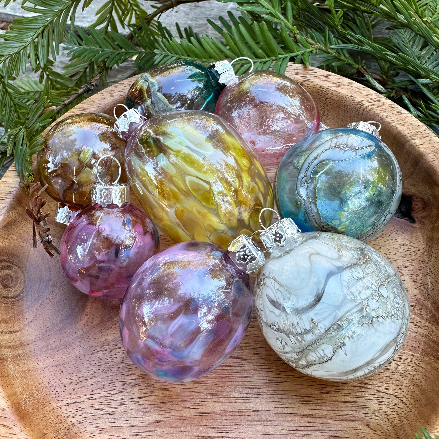 Blown Glass Holiday Ornaments