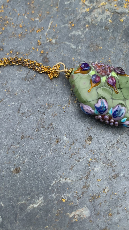 Floral Tapestry Pendant