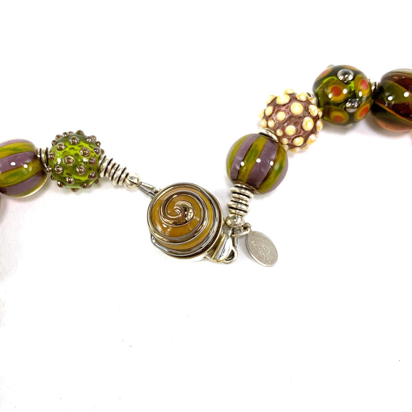 Autumn Themed Boho Bead Collector's Necklace - The Glass Acorn