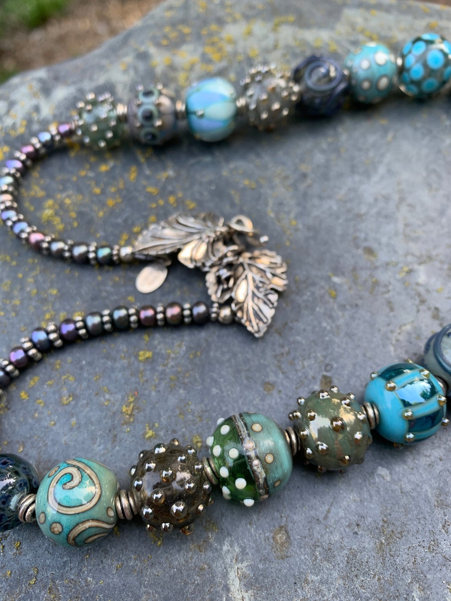 Boho Bead Collector's Necklace - The Glass Acorn
