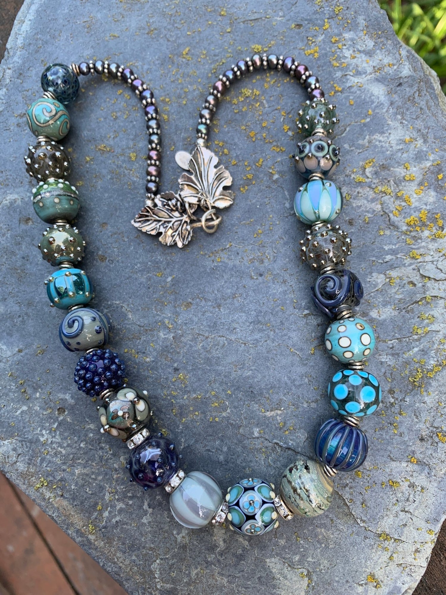 Boho Bead Collector's Necklace - The Glass Acorn