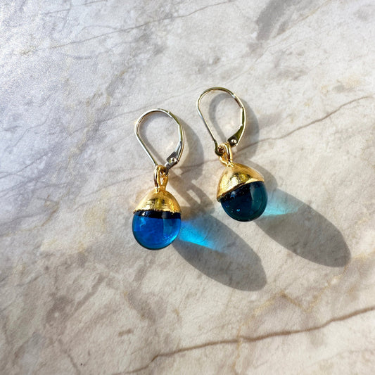 Dew Drop Earrings in Gold - The Glass Acorn