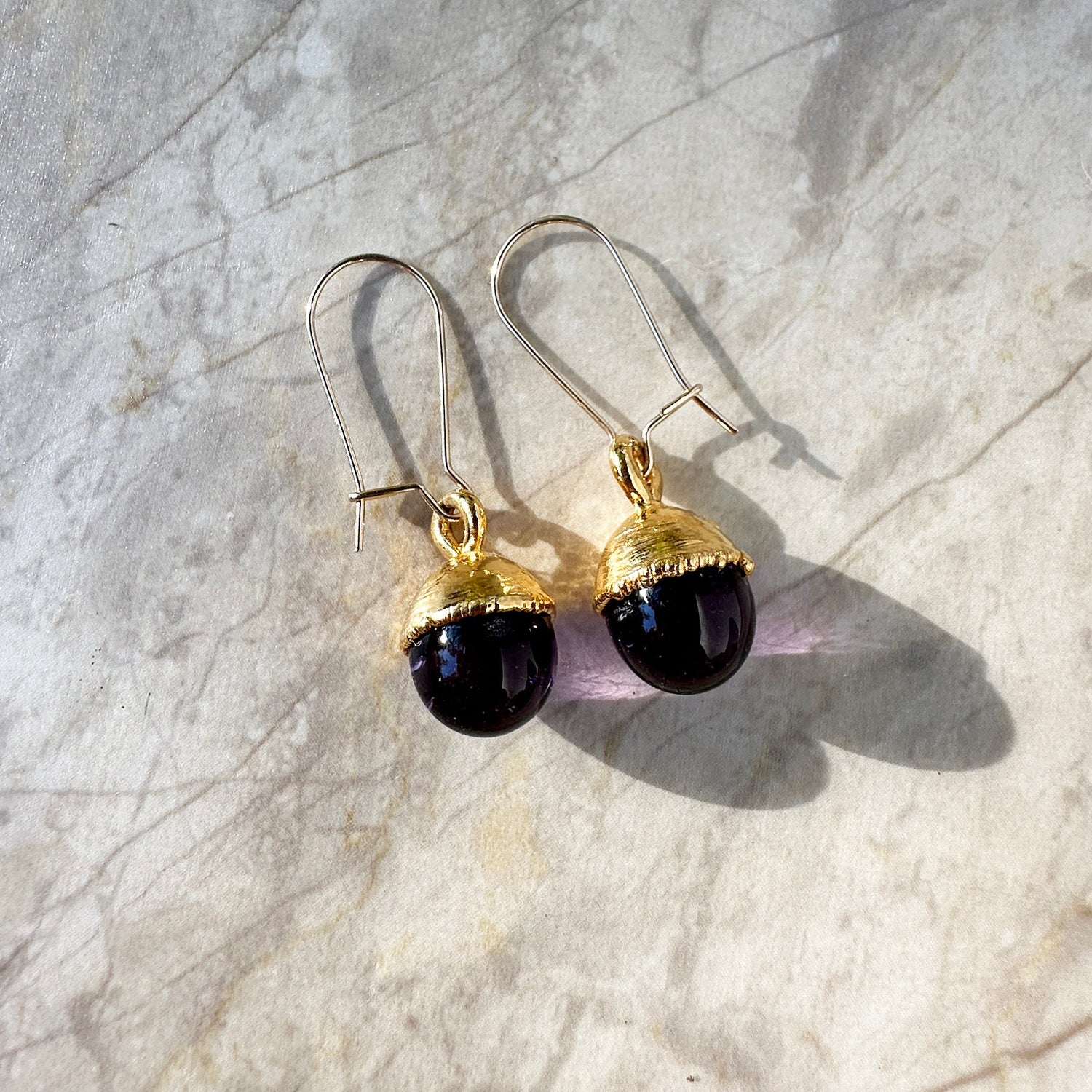 Dew Drop Earrings in Gold - The Glass Acorn