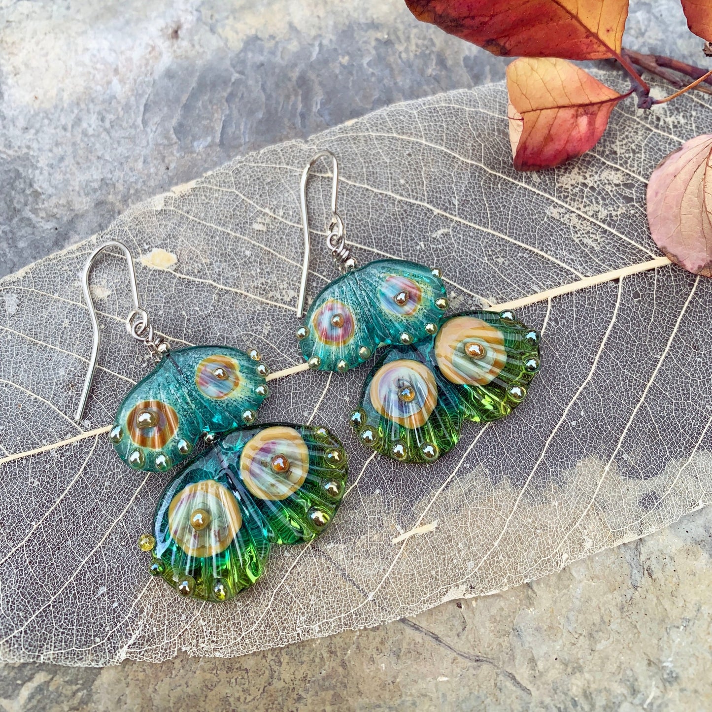 Double Tier Dangling Earrings - The Glass Acorn