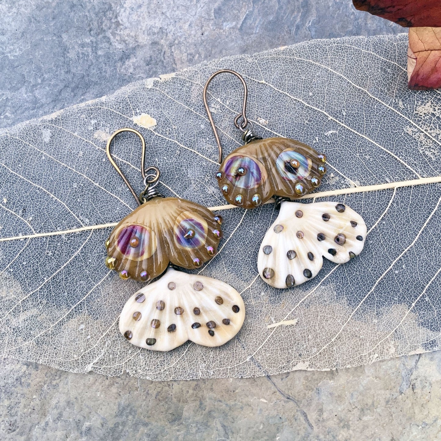 Double Tier Dangling Earrings - The Glass Acorn