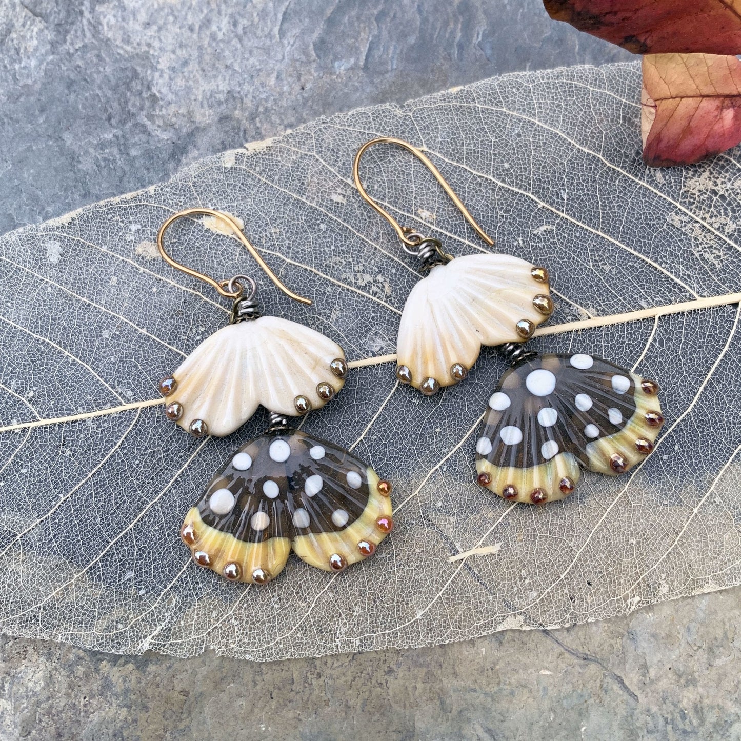 Double Tier Dangling Earrings - The Glass Acorn