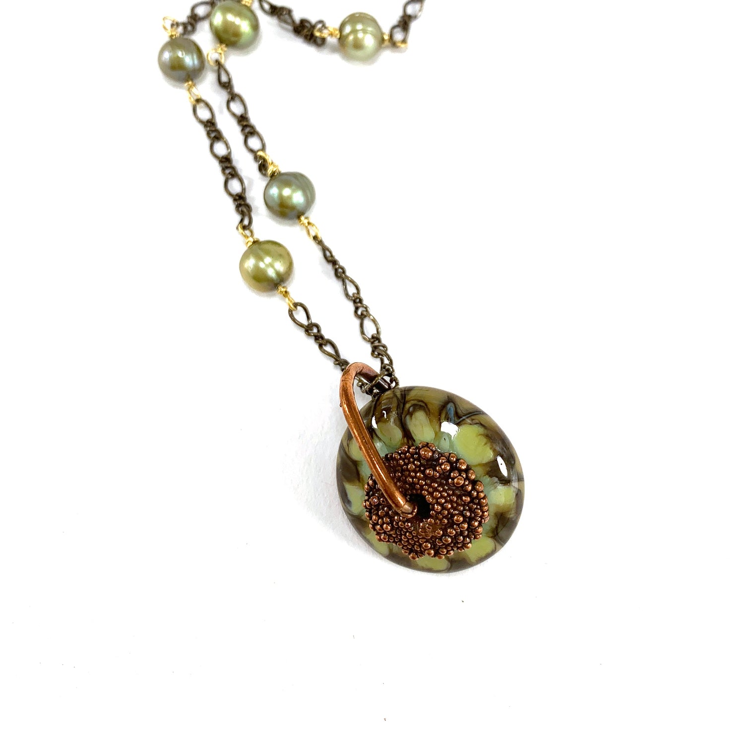 Earthy Disc Bead necklace - The Glass Acorn
