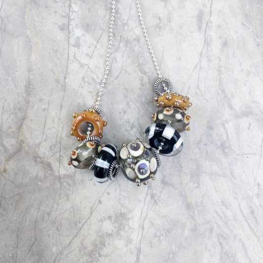 Minimalist Bead Collector's Necklace - The Glass Acorn