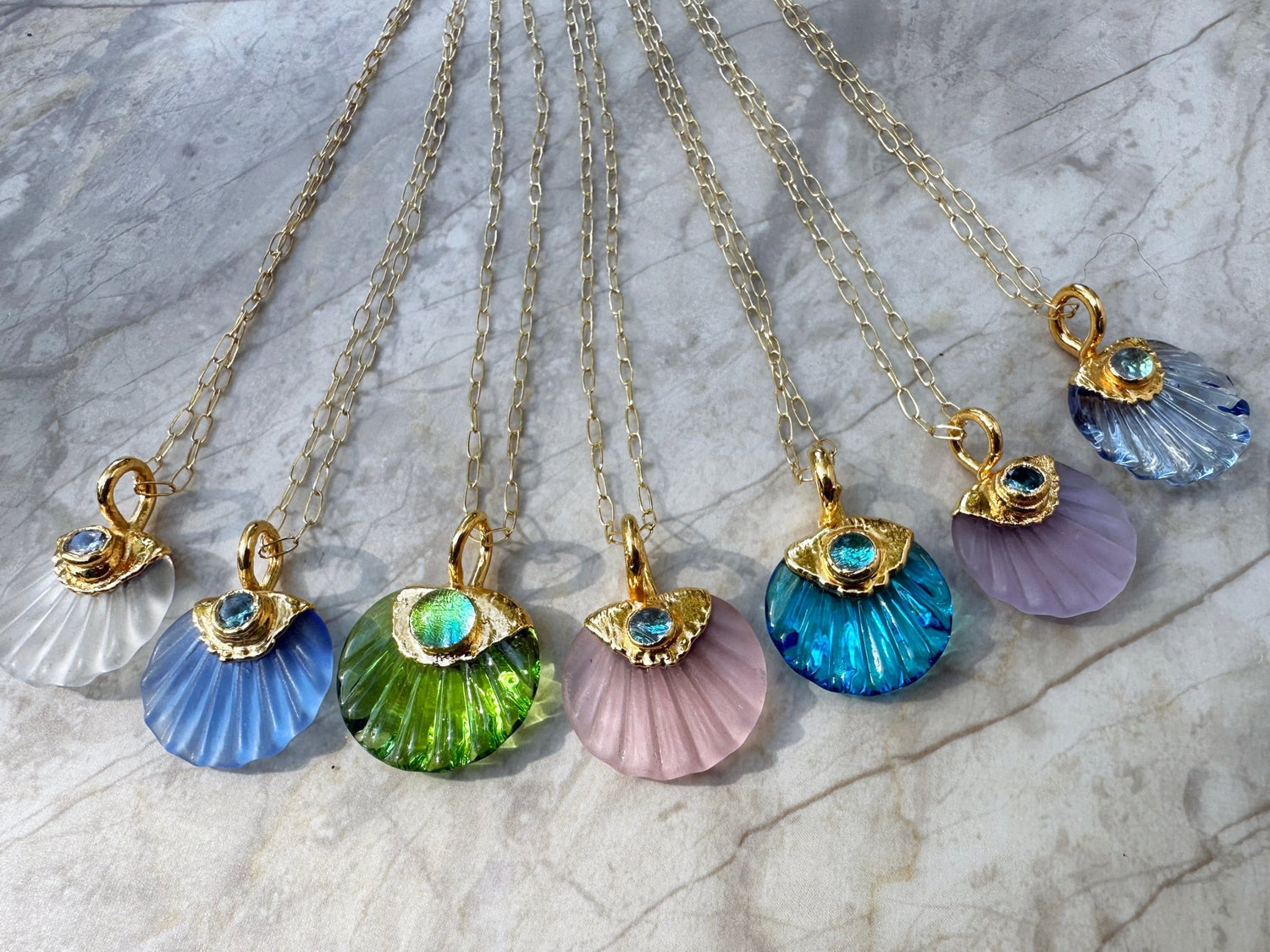 Shell Pendants in Gold - The Glass Acorn