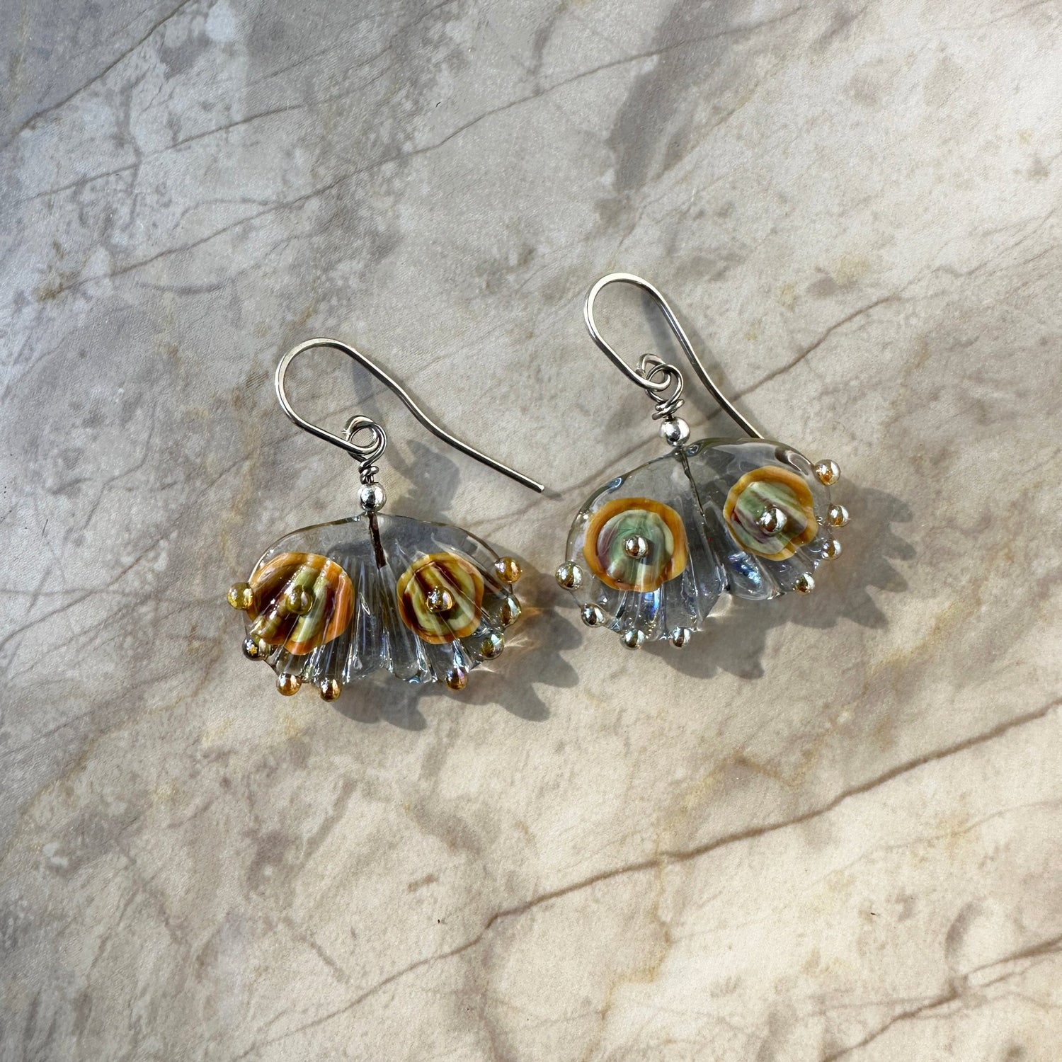 Single Tier Gingko Leaf Earrings - The Glass Acorn