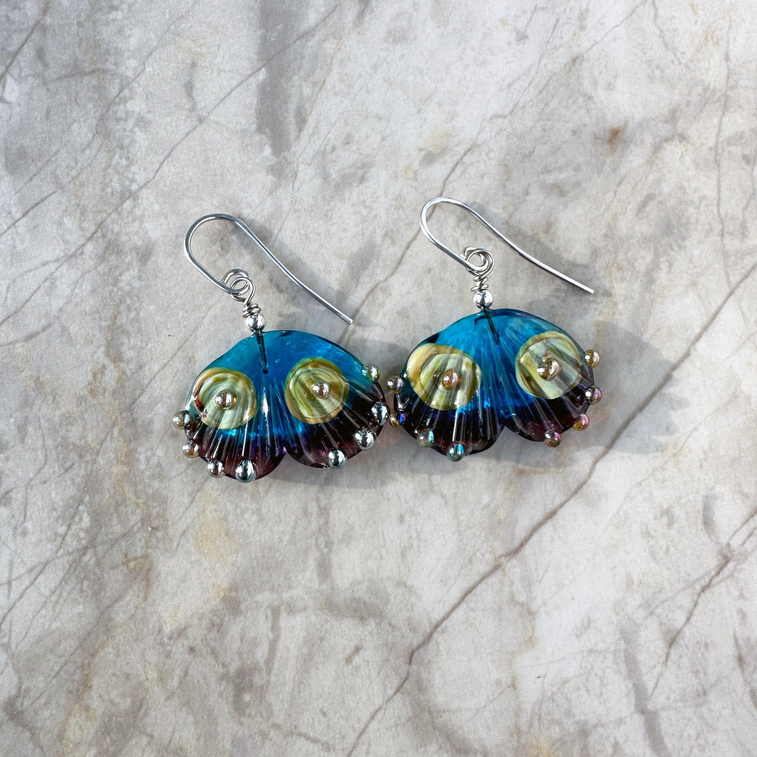 Single Tier Gingko Leaf Earrings - The Glass Acorn