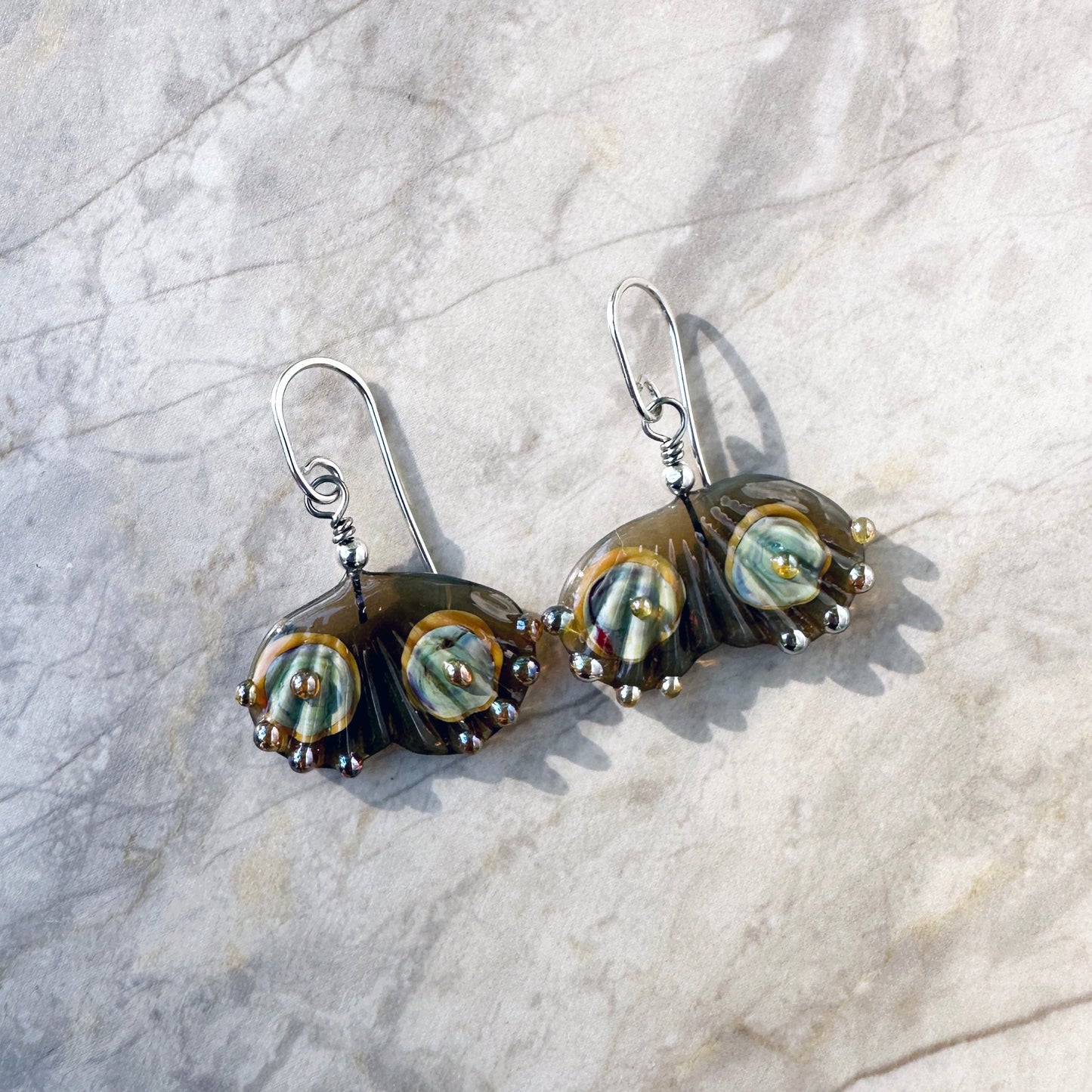 Single Tier Gingko Leaf Earrings - The Glass Acorn