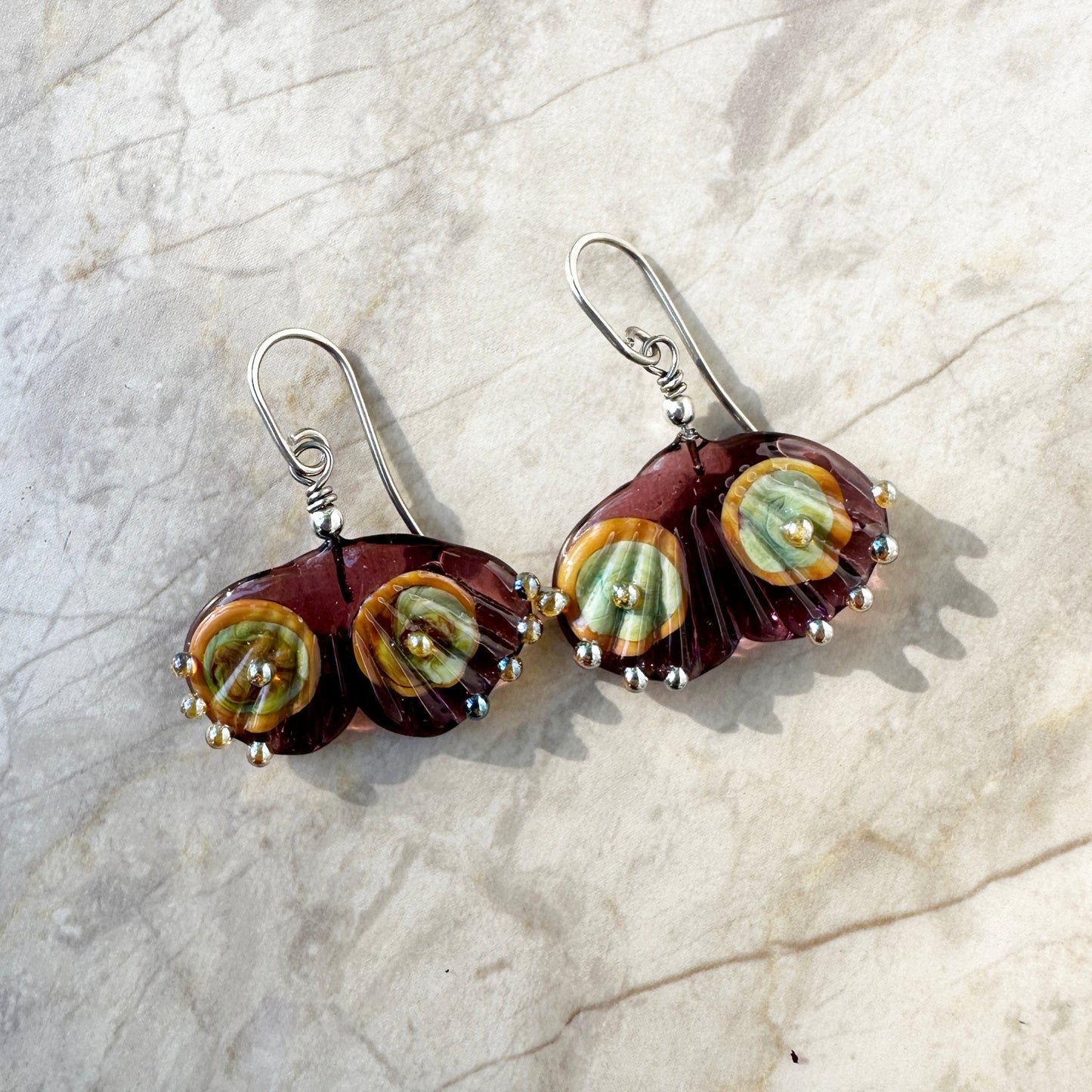 Single Tier Gingko Leaf Earrings - The Glass Acorn