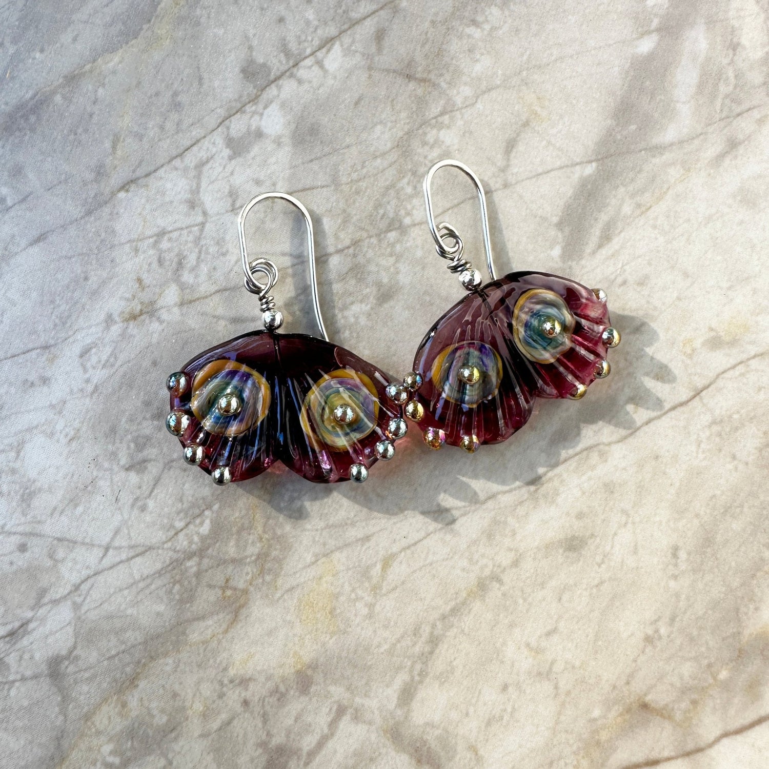 Single Tier Gingko Leaf Earrings - The Glass Acorn