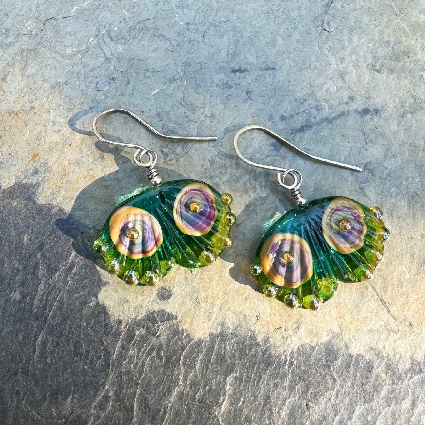 Single Tier Gingko Leaf Earrings - The Glass Acorn