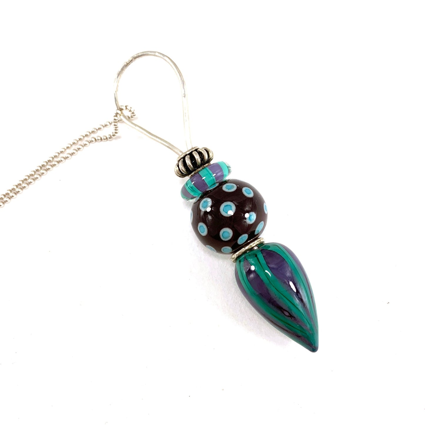 Stacked Bead Pendant in 9 Colors - The Glass Acorn