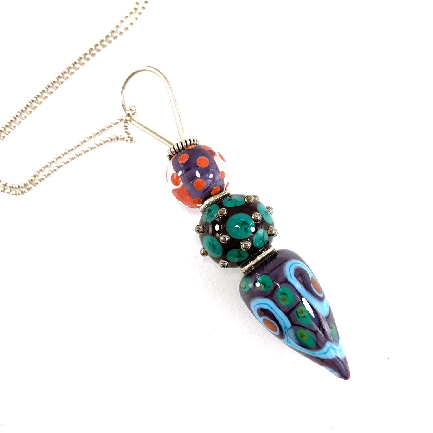 Stacked Bead Pendant in 9 Colors - The Glass Acorn