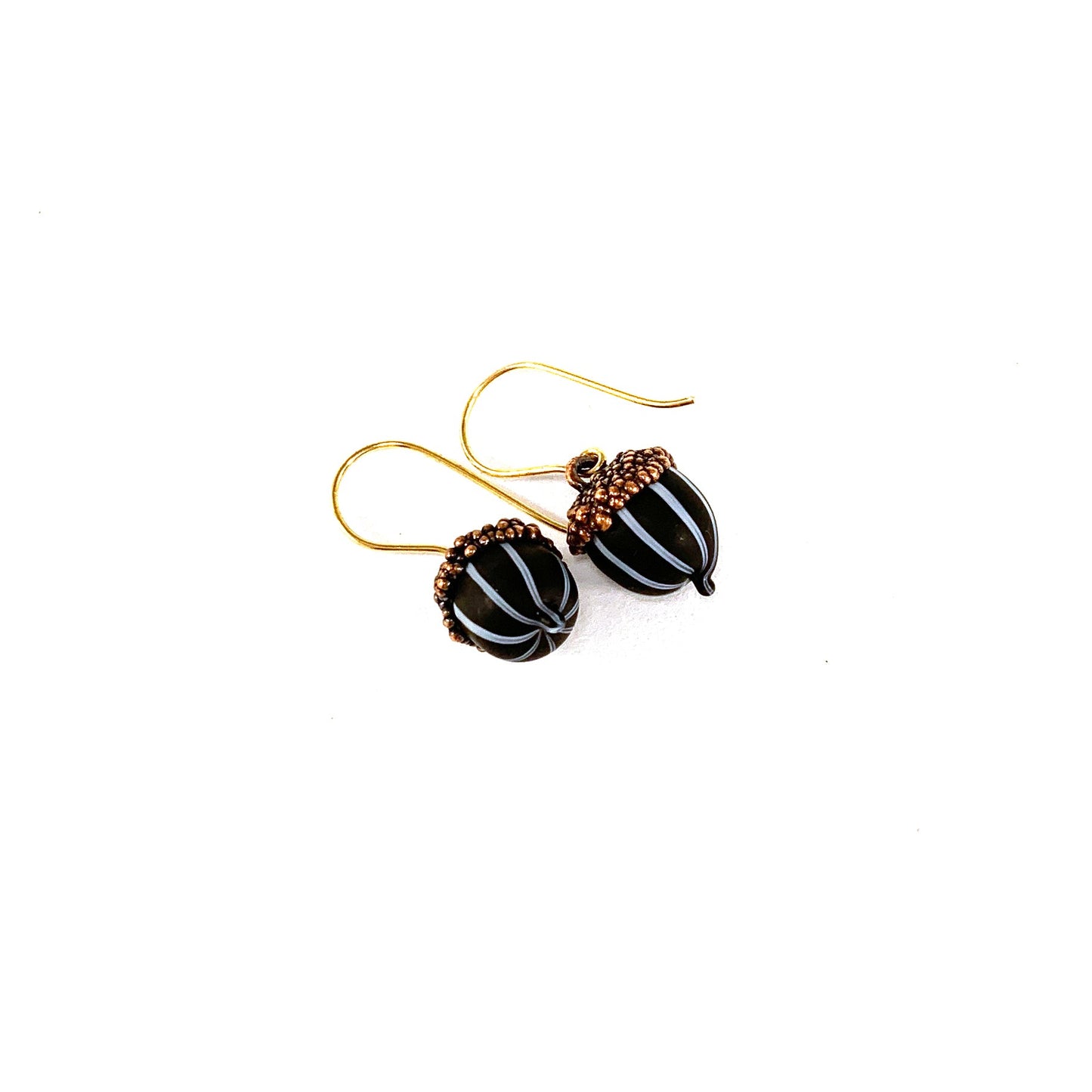 Tiny Acorn Earrings - The Glass Acorn