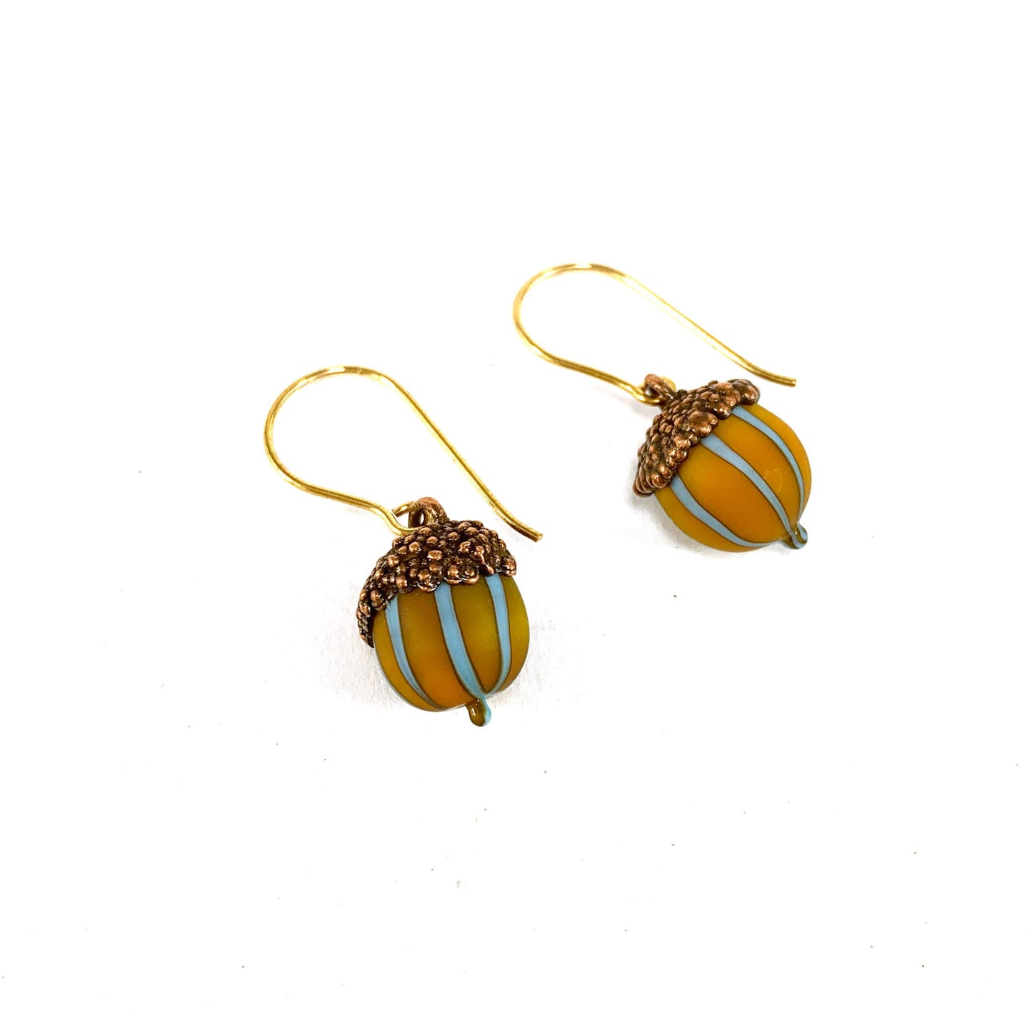 Tiny Acorn Earrings - The Glass Acorn