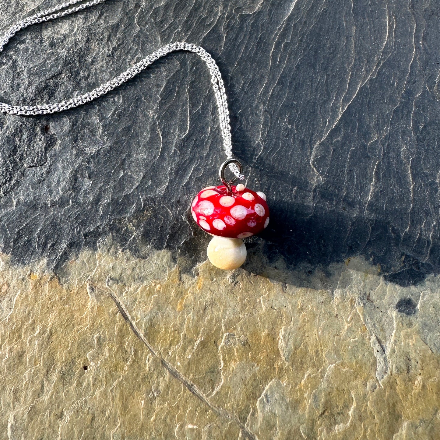 Tiny Mushroom Pendants - The Glass Acorn