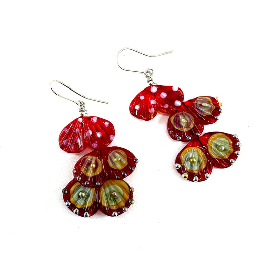 Triple Tier Dangling Earrings - The Glass Acorn